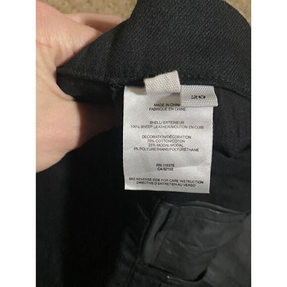 Helmut Lang Black Patina Leather Leggings Women's 26 - Picture 4 of 10